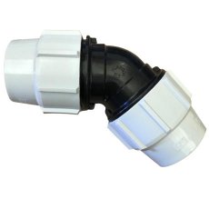 63 mm MDPE Elbow Connector, 45 degrees 63 mm MDPE Elbow Connector, 45 degrees