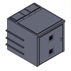1000 Litre GRP Pump Enclosure with built in Tank, CAT 5 AB air gap