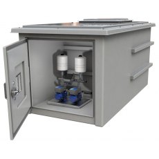 500 Litre GRP Pump Enclosure with built in tank and Twin pump 160L/Min Max 1500-500 500 Litre GRP Pump Enclosure with built in tank and Twin pump 160L/Min Max 1500-500