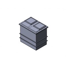 2250 Litre Divided GRP Water Tank, Insulated 2250 Litre Divided GRP Water Tank, Insulated