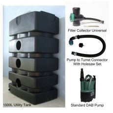 1500 Litre Rainwater Harvesting System, internal pump