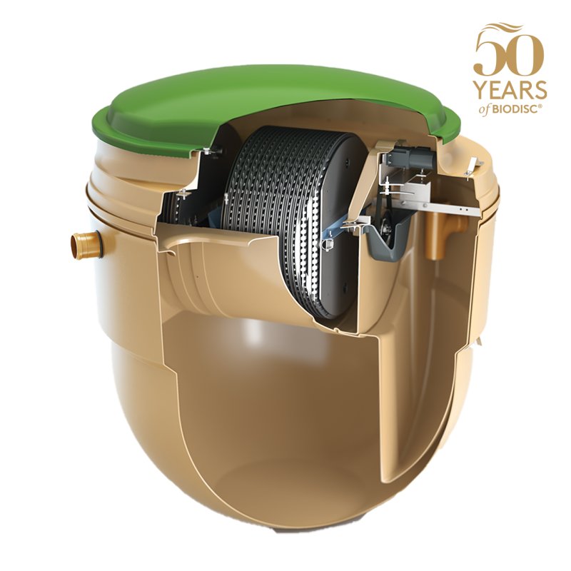 Klargester BA-X BioDisc Sewage Treatment Plant up to 9PE Cut away