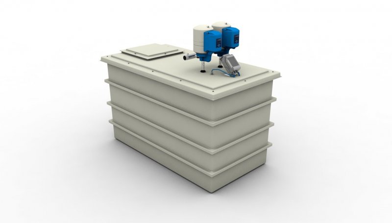 1500 Litre GRP Water Tank with a Twin Pump Booster Set