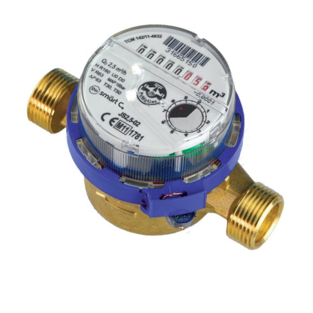 Water Meter WRAS 1/2" with 1:1 Pulse Reader