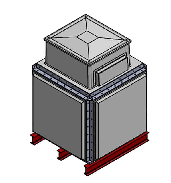 Purewater 1520 Litre GRP Sectional Water Tank, Totally Internally Flanged Base AB Airgap