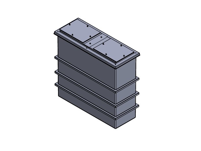 1125 litre divided grp tank