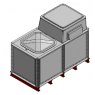 Purewater 2000 Litre GRP Sectional Water Tank, Internally Flanged Base, AB Airgap (IFB)