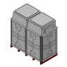 3000 Litre GRPSectional Water Tank (2x1x1.5), Internally Flanged Base, Divided, AB Airgap