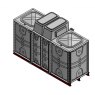 4500 Litre GRP Sectional Water Tank, 3x1x1.5 Internally Flanged Base, Divided, AB Airgap