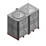 3000 Litre GRP Sectional Water Tank, 2x1x1.5 Internally Flanged Base (IFB)
