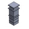 375 Litre Type AB Air Gap  GRP Water Tank - Two Piece Insulated, Cat 5