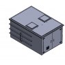 6000 Litre GRP Pump Enclosure with built in Tank, AG air gap 9000.6000
