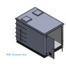 4000 Litre GRP Pump Enclosure with built in Tank, AG air gap 12000-4000