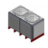 2843 Litre GRP Sectional Water Tank, Totally Internally Flanged (TIF) Divided