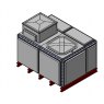 4079 Litre GRP Sectional Water Tank, 2x1.5x1 Totally Internally Flanged, AB Airgap (TIF)