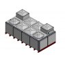 Purewater 10260 Litre GRP Sectional Water Tank, Totally Internally Flanged, Divided, AB Airgap