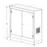Kingspan Parts GRP Enclosure - 1210mm x 515mm x 1260mm - Double Door (0018427)