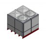 7627 Litre GRP Sectional Water Tank, Totally Internally Flanged (TIF) Divided