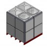 9938 Litre GRP Sectional Water Tank, Totally Internally Flanged (TIF) Divided