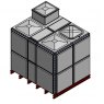 12249 Litre GRP Sectional Water Tank, Totally Internally Flanged, AB Airgap (TIF)