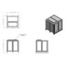 1000 Litre GRP Sectional Water Tank, Internally Flanged Base in 500mm Panels (IFB)