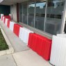 Flood barrier system deployed