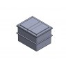 Purewater 570 Litre Two Piece Divided GRP Water Tank, Insulated