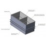 712 Litre Two Piece Divided GRP Water Tank, Insulated