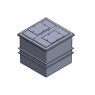 1818 Litre Two Piece Divided GRP Water Tank, Insulated